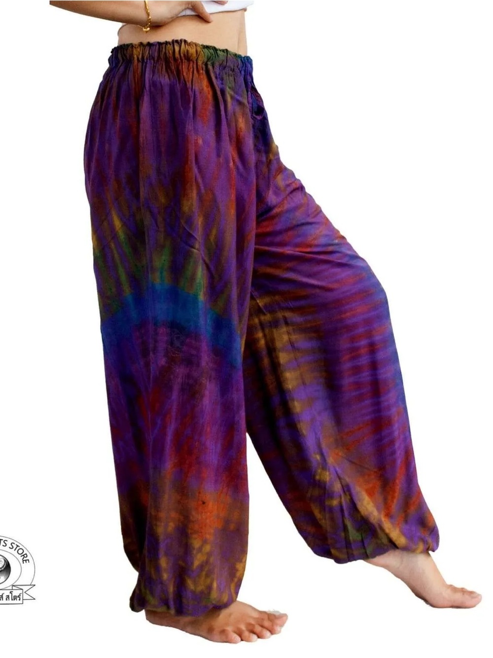 Gypsy Bohemian Rayon Tie-Dye Harem Pants | One-size